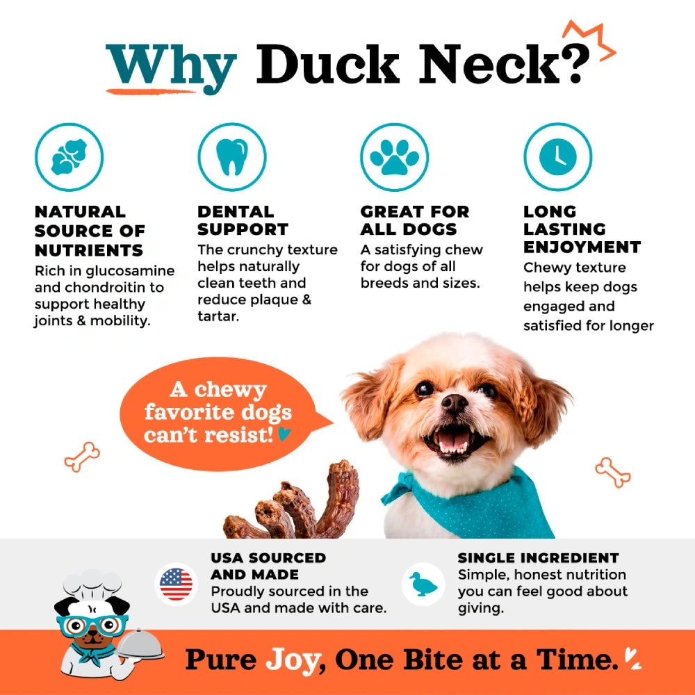 Joyride's Kitchen USA Duck Neck Dehydrated Dog Treats