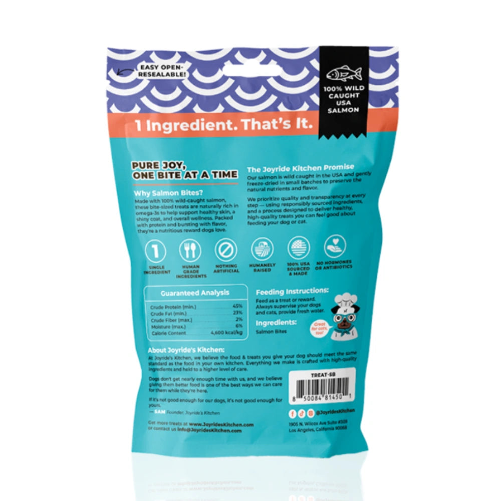 Joyride's Kitchen Premium Salmon Bites Freeze-Dried Raw Dog Treats