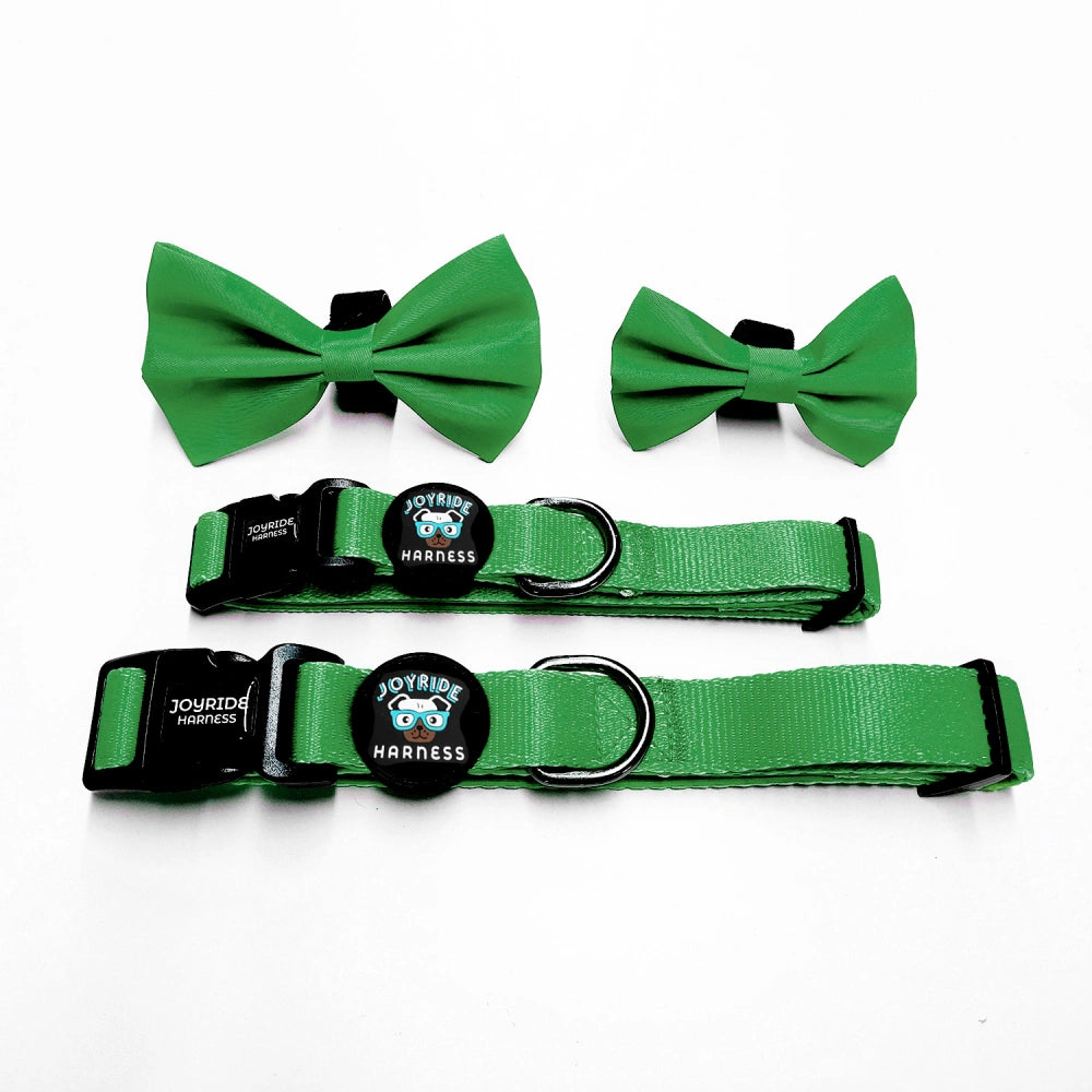 Grass Green Collar ( + free removable bowtie )