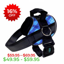 Blue Plaid Joyride Premium Advanced Dog Harness 2.0