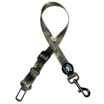 Green Camo Dog Safety Seat Belt
