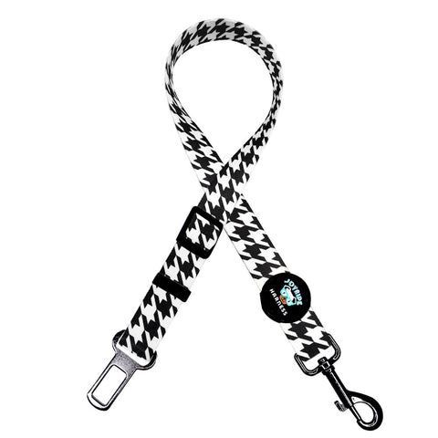 Howlin' Houndstooth Dog Safety Seat Belt