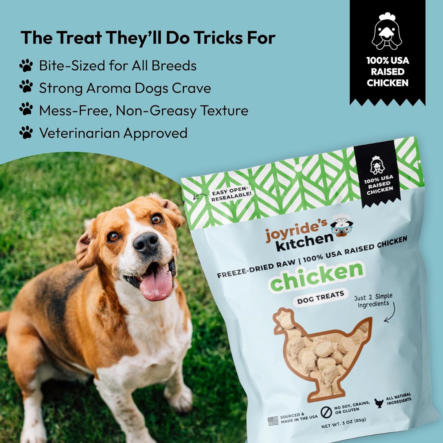 Joyride's Kitchen Premium Chicken Freeze-Dried Raw Dog Treats