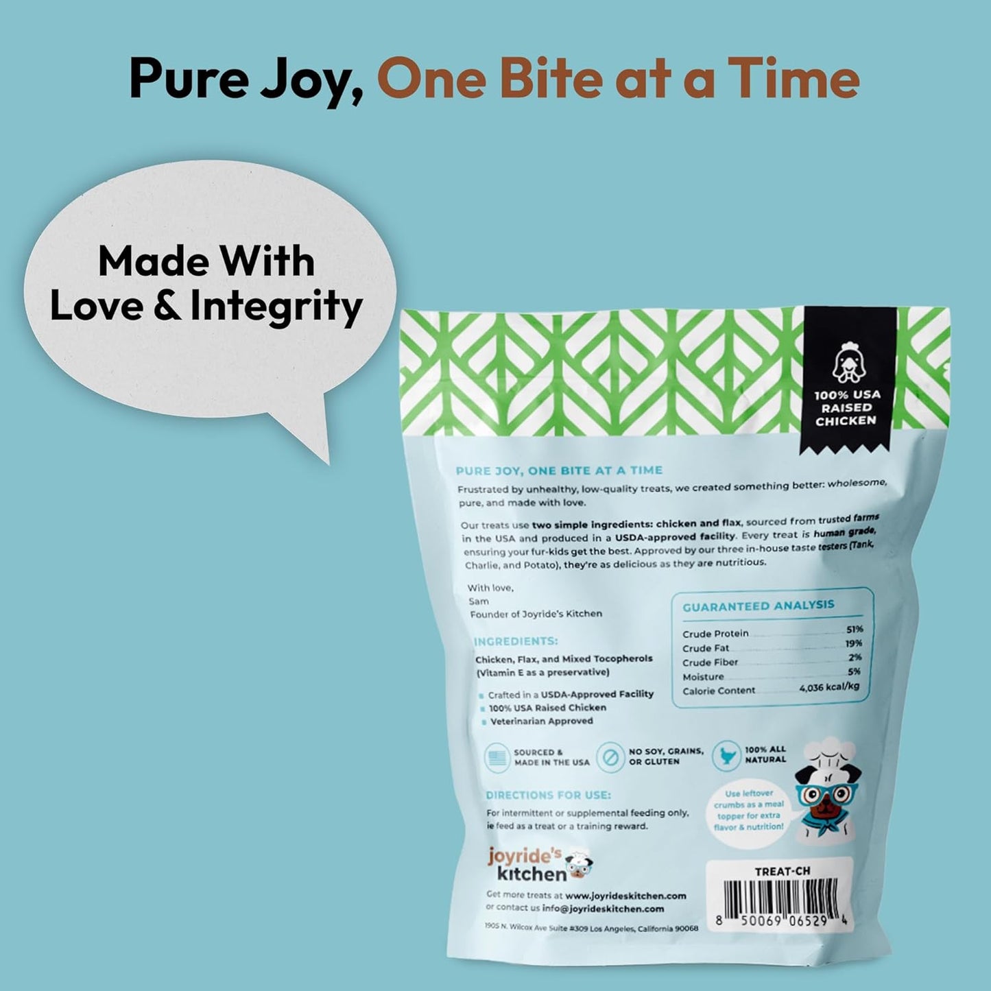 Joyride's Kitchen Premium Chicken Freeze-Dried Raw Dog Treats