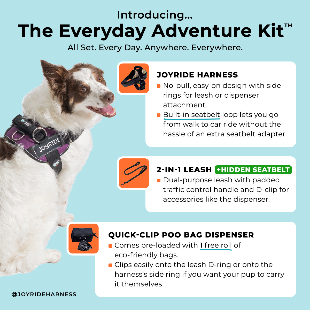 No Pull Joyride Dog Harness 2.0 (Patterns) | 10% Off