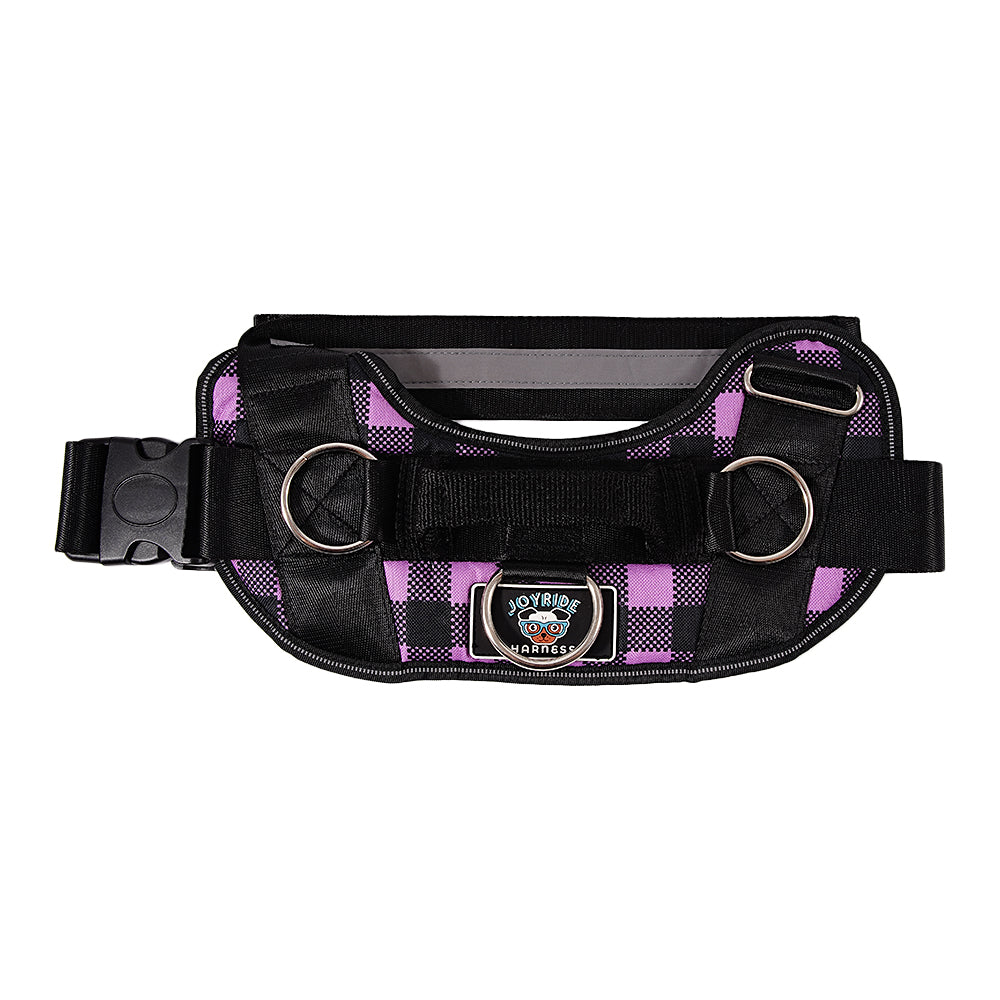 Purple Plaid Dog Harness