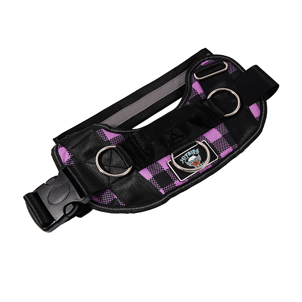 Purple Plaid Dog Harness