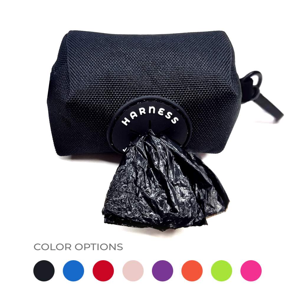 Joyride Harness Poop Bag Dispenser – Attaches To Leash, Includes 1 Roll Of 9x13" Bags (Leak-Proof)