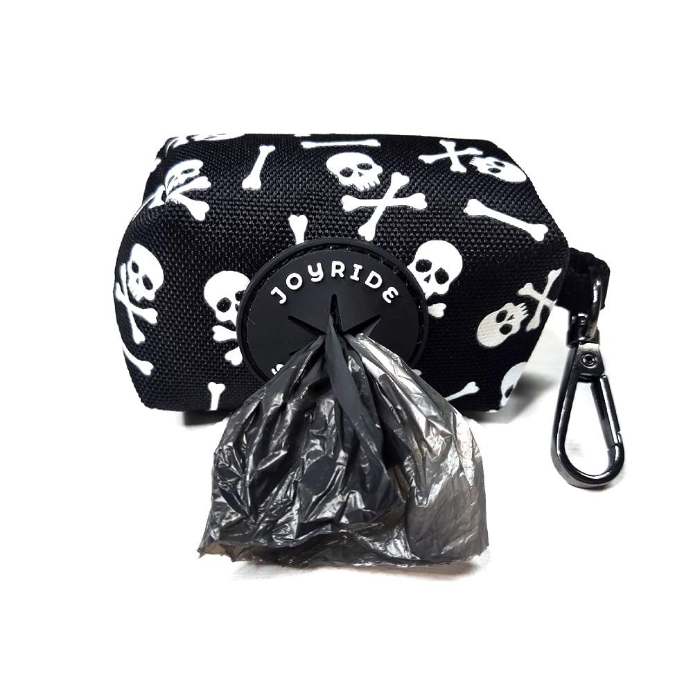 Black Skulls Poop Bag Dispenser