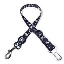 Black Skulls Dog Safety Seat Belt