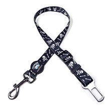 Black Skulls Dog Safety Seat Belt