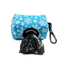 Blue Snowflake Poop Bag Dispenser