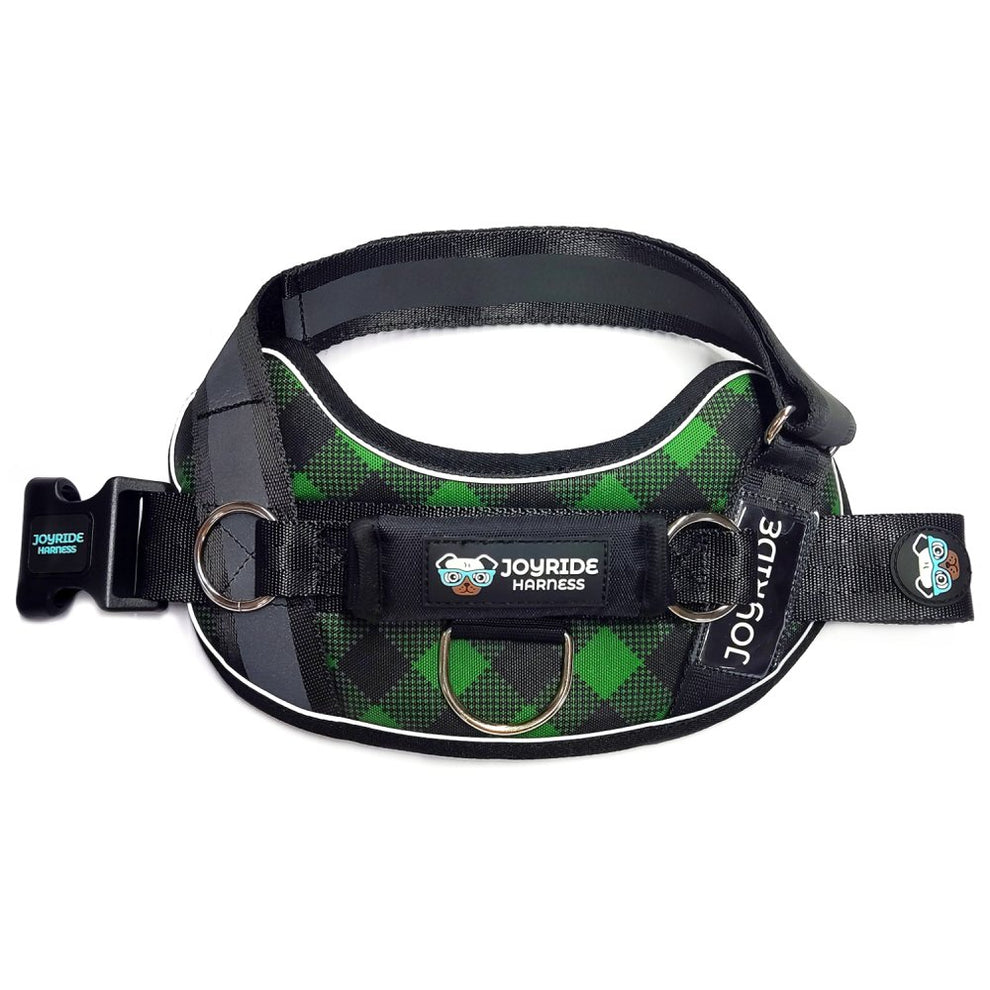 Green Dog Harness Green Plaid Joyride Harness