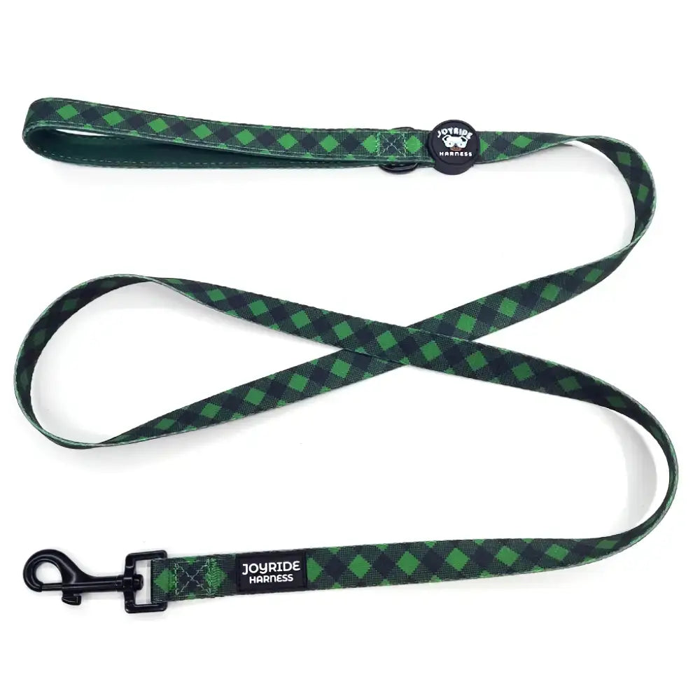 Green Plaid Matching Dog Leash