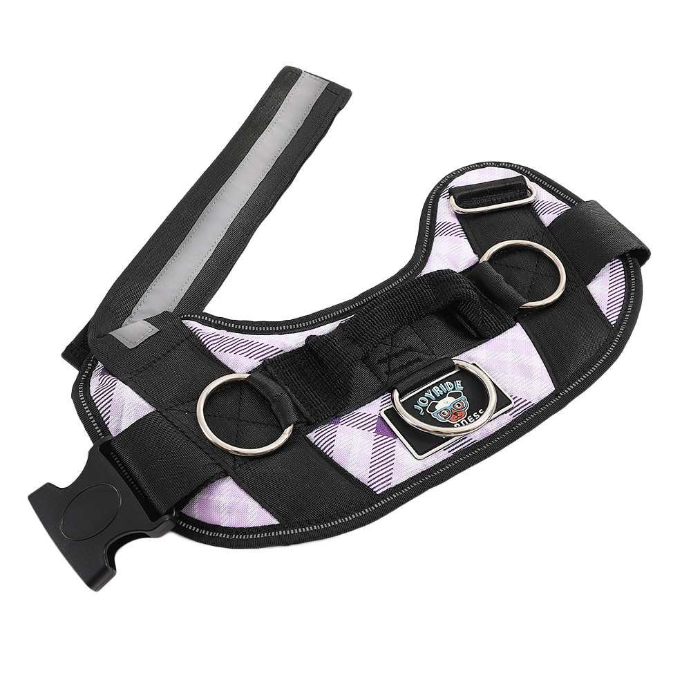 Lavender Plaid Dog Harness