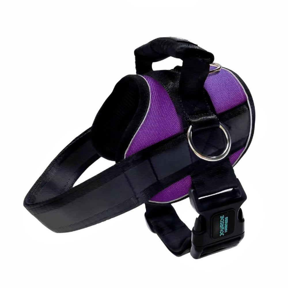 Purple dog harness with handle