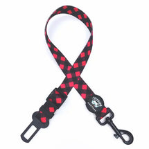 Red Plaid Dog Safety Seat Belt