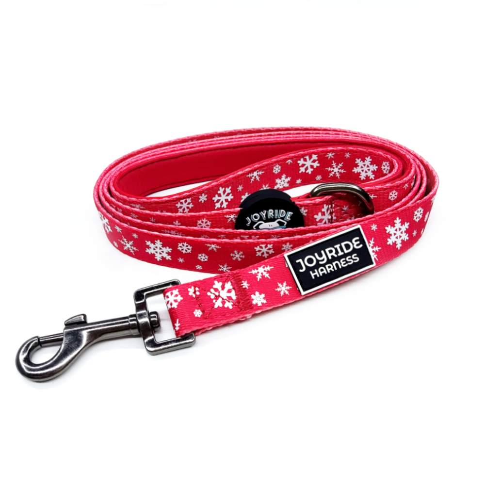Red Snowflake Matching Dog Leash