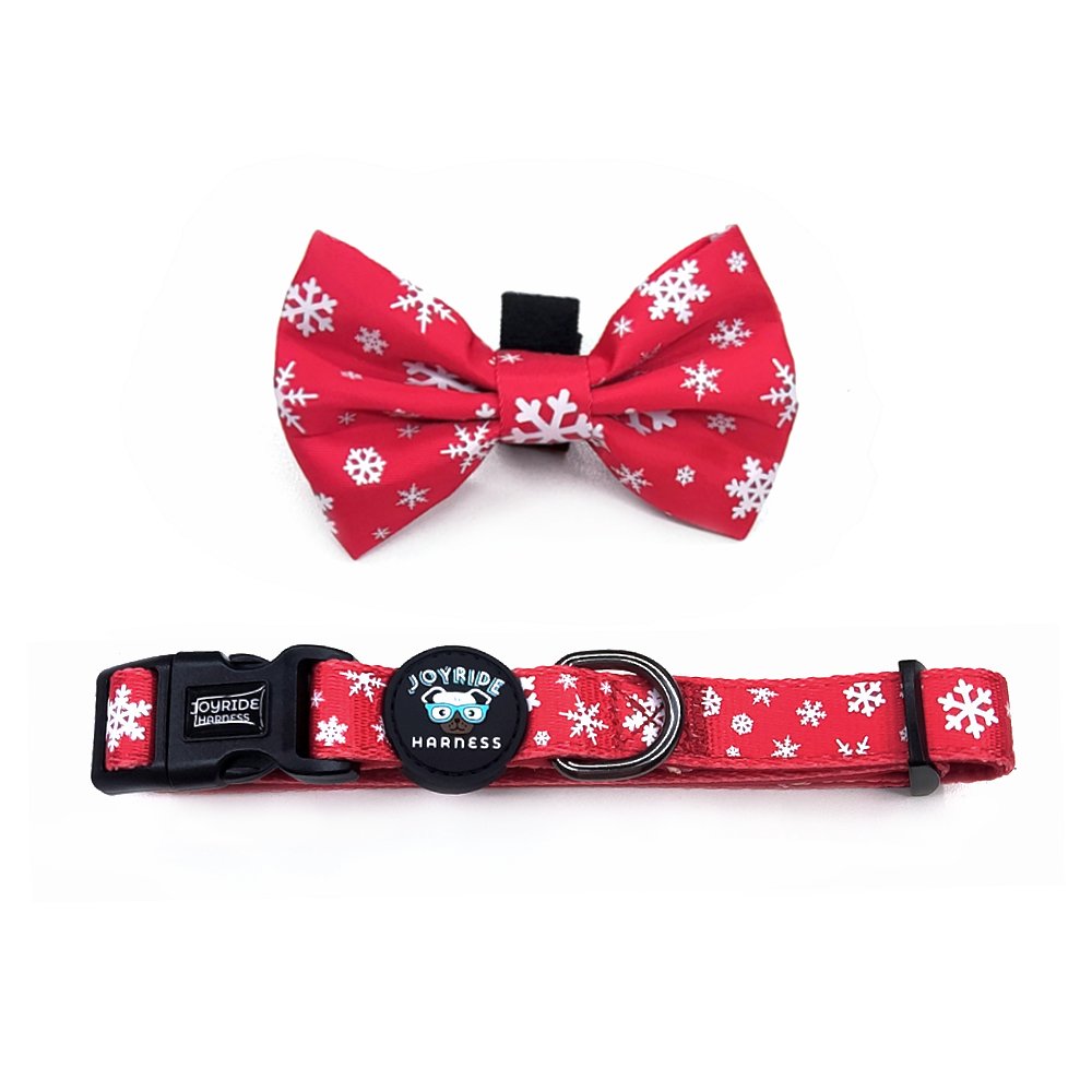Red Snowflake Collar ( + free removable bowtie )