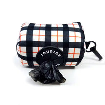 White Plaid Poop Bag Dispenser