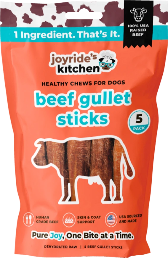 Joyride's Kitchen USA Beef Gullet Dehydrated Dog Treats